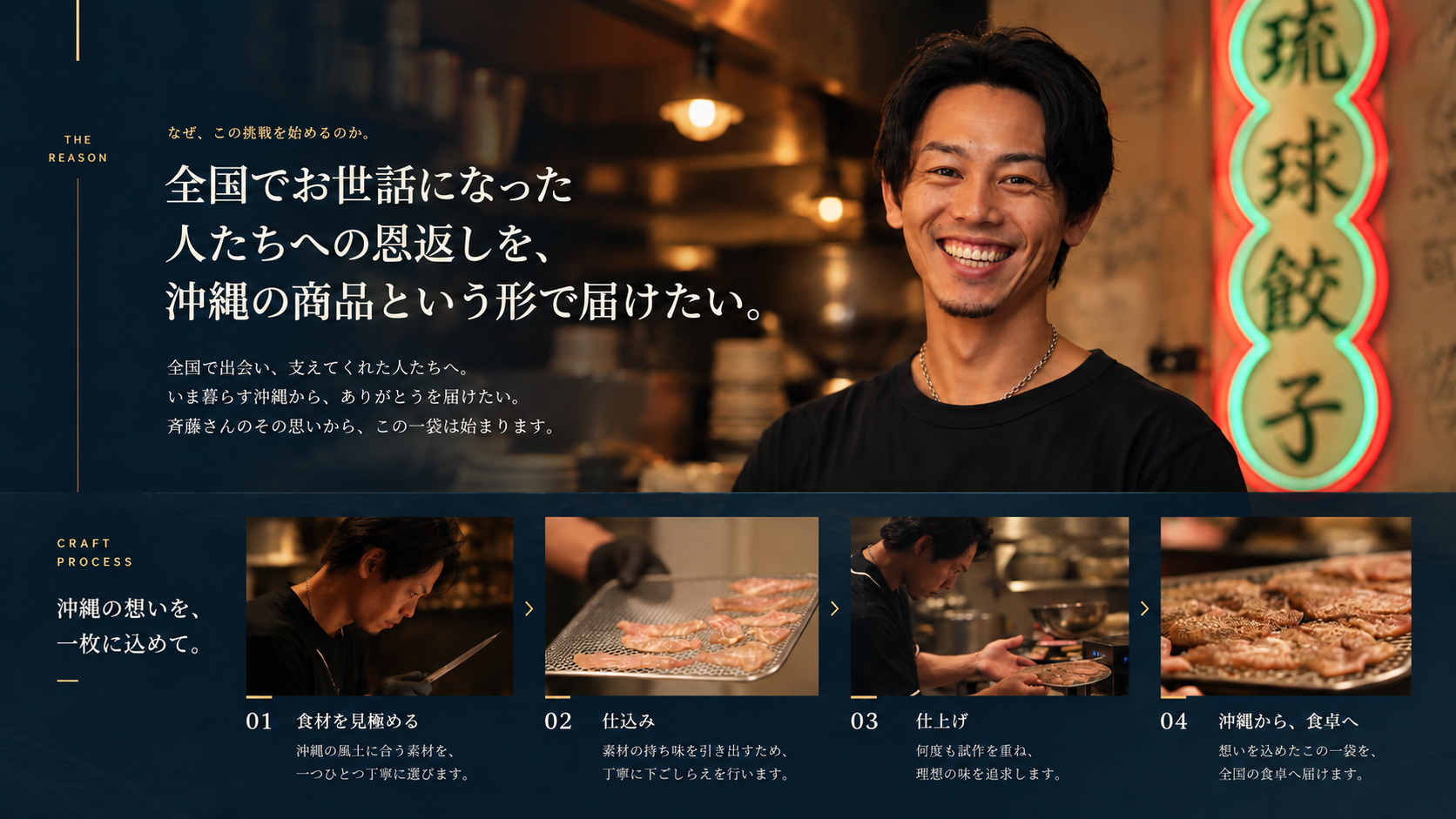 THE REASON。なぜ、この挑戦を始めるのか。